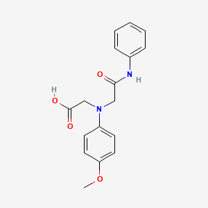 molecular formula C17H18N2O4 B14680485 [(2-Anilino-2-oxoethyl)(4-methoxyphenyl)amino]acetic acid CAS No. 35676-11-0