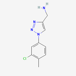 molecular formula C10H11ClN4 B1468052 [1-(3-chloro-4-methylphenyl)-1H-1,2,3-triazol-4-yl]methanamine CAS No. 1247756-60-0