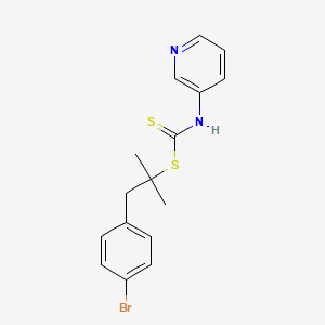 Carbonimidodithioic acid, 3-pyridinyl-, (4-bromophenyl)methyl 1-methylethyl ester