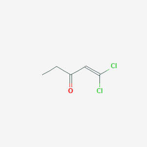 molecular formula C5H6Cl2O B14680526 1,1-Dichloropent-1-en-3-one CAS No. 39580-00-2