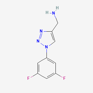 molecular formula C9H8F2N4 B1468053 [1-(3,5-difluorophenyl)-1H-1,2,3-triazol-4-yl]methanamine CAS No. 1247753-82-7