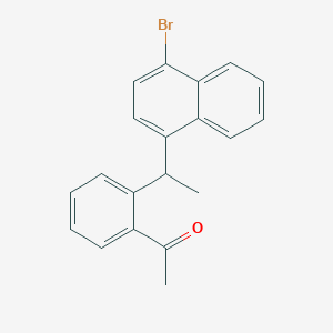 1-{2-[1-(4-Bromonaphthalen-1-yl)ethyl]phenyl}ethanone