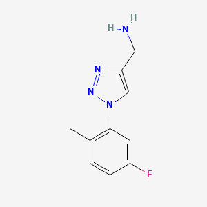 molecular formula C10H11FN4 B1468054 [1-(5-氟-2-甲基苯基)-1H-1,2,3-三唑-4-基]甲胺 CAS No. 1251109-56-4