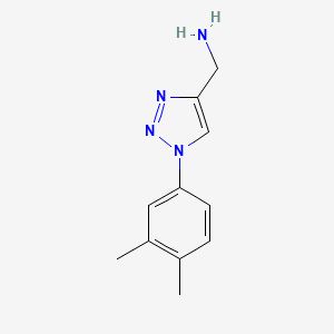 molecular formula C11H14N4 B1468055 [1-(3,4-dimethylphenyl)-1H-1,2,3-triazol-4-yl]methanamine CAS No. 1250328-91-6