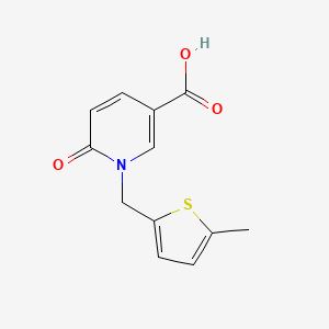 molecular formula C12H11NO3S B1468057 1-[(5-Methylthiophen-2-yl)methyl]-6-oxo-1,6-dihydropyridine-3-carboxylic acid CAS No. 1282137-50-1