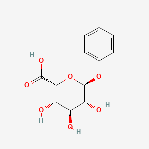 molecular formula C12H14O7 B14680586 alpha-L-Idopyranosiduronic acid, phenyl CAS No. 39031-71-5