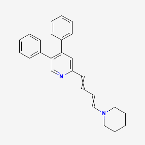 4,5-Diphenyl-2-[4-(piperidin-1-yl)buta-1,3-dien-1-yl]pyridine