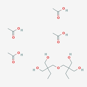 molecular formula C20H42O13 B14680607 Acetic acid;2-[2,2-bis(hydroxymethyl)butoxymethyl]-2-ethylpropane-1,3-diol CAS No. 34578-25-1