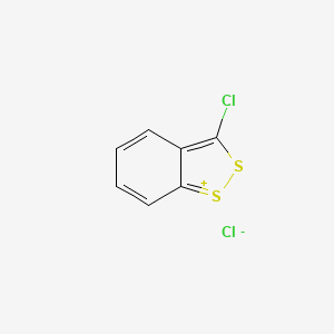 molecular formula C7H4Cl2S2 B14680626 3-Chloro-1,2-benzodithiol-1-ium chloride CAS No. 32672-88-1