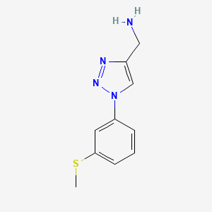 molecular formula C10H12N4S B1468064 {1-[3-(methylsulfanyl)phenyl]-1H-1,2,3-triazol-4-yl}methanamine CAS No. 1249357-91-2