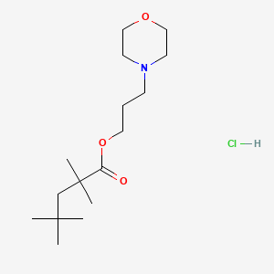 molecular formula C16H32ClNO3 B14680645 Valeric acid, 2,2,4,4-tetramethyl-, 3-morpholinopropyl ester, hydrochloride CAS No. 33421-69-1