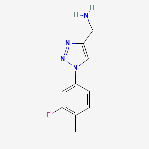 molecular formula C10H11FN4 B1468065 [1-(3-fluoro-4-methylphenyl)-1H-1,2,3-triazol-4-yl]methanamine CAS No. 1247562-96-4