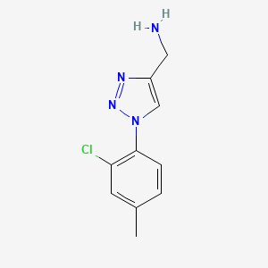 molecular formula C10H11ClN4 B1468066 [1-(2-氯-4-甲基苯基)-1H-1,2,3-三唑-4-基]甲胺 CAS No. 1247842-61-0