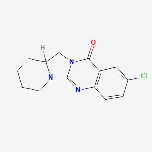 molecular formula C14H14ClN3O B14680668 5-chloro-1,9,11-triazatetracyclo[8.7.0.03,8.011,16]heptadeca-3(8),4,6,9-tetraen-2-one CAS No. 33852-21-0