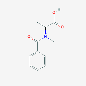 molecular formula C11H13NO3 B14680709 L-Alanine, N-benzoyl-N-methyl- CAS No. 33099-01-3