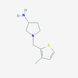 molecular formula C10H16N2S B1468071 1-[(3-Methylthiophen-2-yl)methyl]pyrrolidin-3-amine CAS No. 1250656-37-1