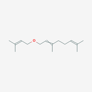 molecular formula C15H26O B14680715 3,7-Dimethyl-1-[(3-methylbut-2-en-1-yl)oxy]octa-2,6-diene CAS No. 37636-94-5