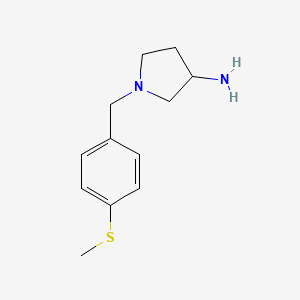molecular formula C12H18N2S B1468072 1-(4-(Methylthio)benzyl)pyrrolidin-3-amine CAS No. 1249892-30-5
