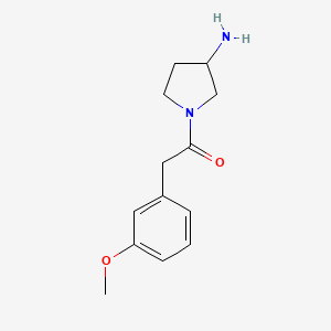 molecular formula C13H18N2O2 B1468073 1-(3-氨基吡咯烷-1-基)-2-(3-甲氧基苯基)乙酮 CAS No. 1275351-53-5