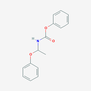 molecular formula C15H15NO3 B14680738 phenyl N-(1-phenoxyethyl)carbamate CAS No. 35451-80-0