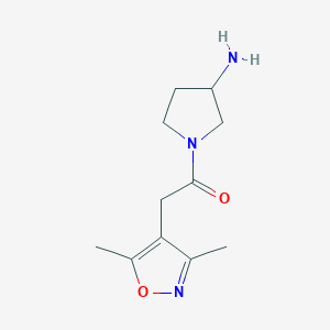 molecular formula C11H17N3O2 B1468074 1-(3-氨基吡咯烷-1-基)-2-(3,5-二甲基异恶唑-4-基)乙-1-酮 CAS No. 1248805-02-8