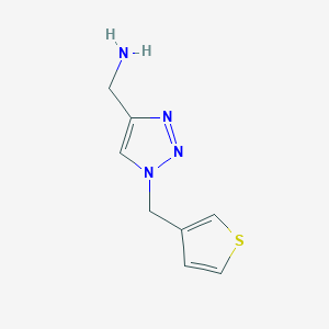 molecular formula C8H10N4S B1468076 {1-[(thiophen-3-yl)methyl]-1H-1,2,3-triazol-4-yl}methanamine CAS No. 1251049-55-4