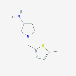 molecular formula C10H16N2S B1468078 1-[(5-Methylthiophen-2-yl)methyl]pyrrolidin-3-amine CAS No. 1249471-26-8