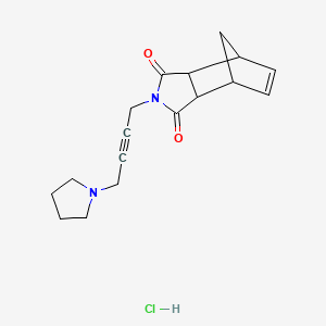 3a,4,7,7a-Tetrahydro-2-(4-(1-pyrrolidinyl)-2-butynyl)-4,7-methano-1H-isoindole-1,3-dione HCl