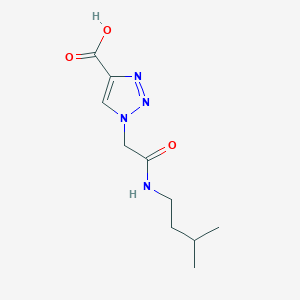 molecular formula C10H16N4O3 B1468079 1-{[(3-methylbutyl)carbamoyl]methyl}-1H-1,2,3-triazole-4-carboxylic acid CAS No. 1283163-36-9