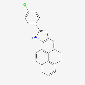 molecular formula C24H14ClN B14680795 8-(4-Chlorophenyl)-9h-phenaleno[1,9-fg]indole CAS No. 38824-60-1