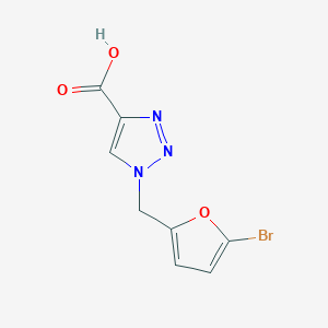 molecular formula C8H6BrN3O3 B1468080 1-[(5-bromofuran-2-yl)methyl]-1H-1,2,3-triazole-4-carboxylic acid CAS No. 1458404-84-6