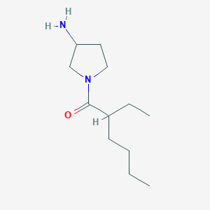 molecular formula C12H24N2O B1468083 1-(3-Aminopyrrolidin-1-yl)-2-ethylhexan-1-one CAS No. 1250592-04-1