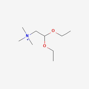 molecular formula C9H22NO2+ B14680830 Ethanaminium, 2,2-diethoxy-N,N,N-trimethyl- CAS No. 39638-47-6