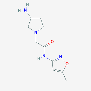 molecular formula C10H16N4O2 B1468086 2-(3-aminopyrrolidin-1-yl)-N-(5-methyl-1,2-oxazol-3-yl)acetamide CAS No. 1249324-34-2