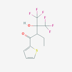 2-Ethyl-4,4,4-trifluoro-3-hydroxy-1-(2-thienyl)-3-(trifluoromethyl)-1-butanone