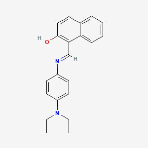 molecular formula C21H22N2O B14680876 1-{[4-(Diethylamino)anilino]methylidene}naphthalen-2(1H)-one CAS No. 32323-38-9