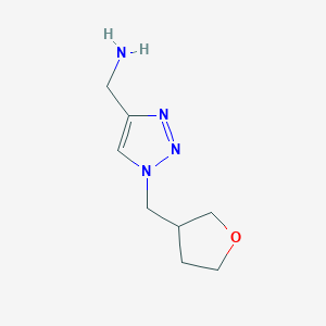 molecular formula C8H14N4O B1468088 {1-[(oxolan-3-yl)methyl]-1H-1,2,3-triazol-4-yl}methanamine CAS No. 1248419-16-0
