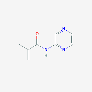 molecular formula C8H9N3O B14680886 2-Methyl-N-(pyrazin-2-yl)prop-2-enamide CAS No. 40000-75-7