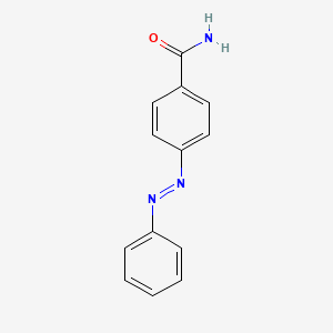 molecular formula C13H11N3O B14680892 4-[(E)-Phenyldiazenyl]benzamide CAS No. 29530-53-8