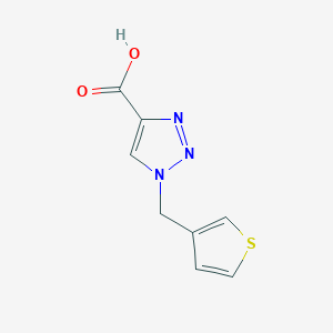 molecular formula C8H7N3O2S B1468090 1-[(thiophen-3-yl)methyl]-1H-1,2,3-triazole-4-carboxylic acid CAS No. 1456462-38-6