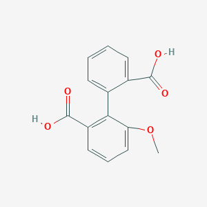 molecular formula C15H12O5 B14680904 [1,1'-Biphenyl]-2,2'-dicarboxylic acid, 6-methoxy- CAS No. 38197-35-2