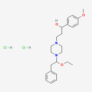 4-(beta-Ethoxyphenethyl)-alpha-(p-methoxyphenyl)-1-piperazinepropanol dihydrochloride