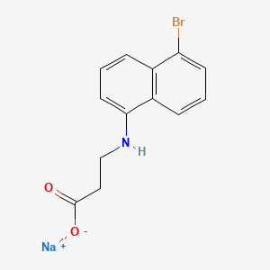 B14680966 N-(5-Bromo-1-naphthyl)-beta-alanine sodium salt CAS No. 34592-40-0