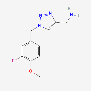 molecular formula C11H13FN4O B1468102 (1-(3-fluoro-4-methoxybenzyl)-1H-1,2,3-triazol-4-yl)methanamine CAS No. 1284914-30-2