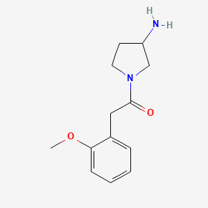 molecular formula C13H18N2O2 B1468106 1-(3-Aminopyrrolidin-1-yl)-2-(2-methoxyphenyl)ethan-1-one CAS No. 1455997-52-0