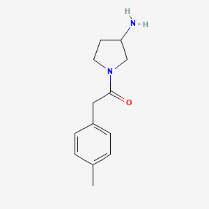 molecular formula C13H18N2O B1468107 1-(3-Aminopyrrolidin-1-yl)-2-(4-methylphenyl)ethan-1-one CAS No. 1249264-05-8
