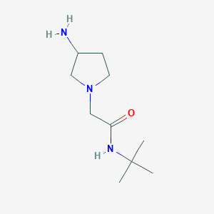 molecular formula C10H21N3O B1468108 2-(3-氨基吡咯烷-1-基)-N-叔丁基乙酰胺 CAS No. 1248558-11-3