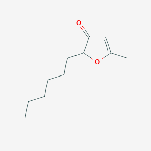 3(2H)-Furanone, 2-hexyl-5-methyl-