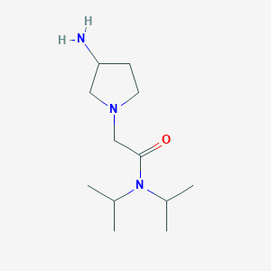 molecular formula C12H25N3O B1468110 2-(3-氨基吡咯烷-1-基)-N,N-二异丙基乙酰胺 CAS No. 1248262-64-7