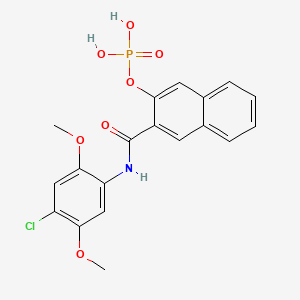 N-(4-Chloro-2,5-dimethoxyphenyl)-3-(phosphonooxy)naphthalene-2-carboxamide